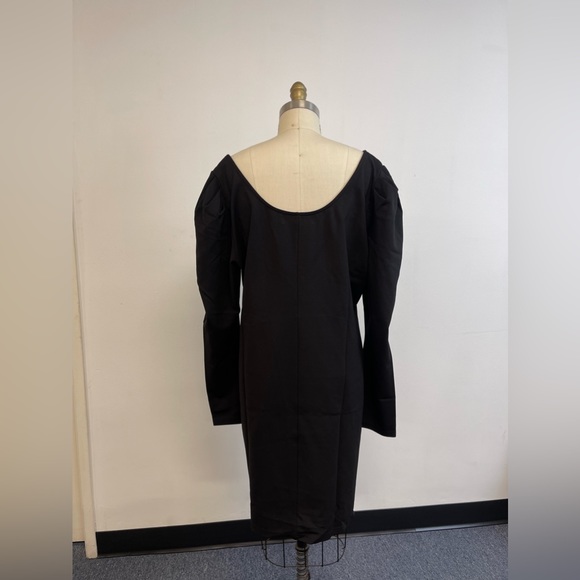 Fame and Partners Puff Sleeve Mini Dress in Black Plus - Picture 2 of 4
